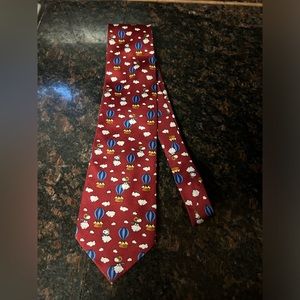 BENTLEY pure silk tie with flying snoopy and woodstock